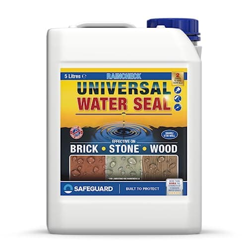 Raincheck Universal Water Seal (5 litri) Protezione impermeabile traspirante e incolore per 10 anni, per muratura, legno e pietra.