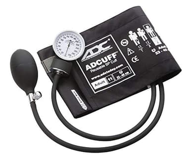 ADC 760-11ABK Prosphyg 760 - Sfigmomanometro aneroide tascabile con polsino per pressione sanguigna in nylon, per adulti, colore: nero | Strumenti medici per medici e infermieri