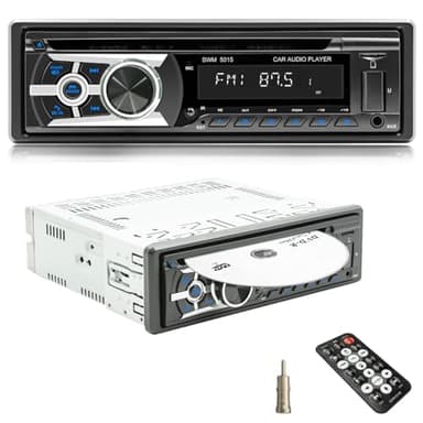 iFreGo Autoradio con CD Bluetooth, vivavoce, Bluetooth 1 DIN, autoradio USB/TF/MP3 Player/AUX in, radio FM/AM, RDS, RCA, funzione di ricerca auto, 60 W x 4, funzione di ricarica rapida