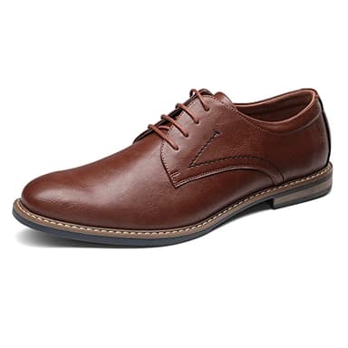 Bruno Marc Scarpe Oxford Derby Stringate Uomo Vintage Elegante Basse Allacciare Eleganti da Sposa,Size 43,Marrone,SBOX2215M-E