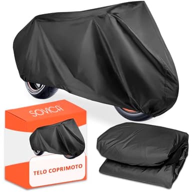 Telo coprimoto grande 240 x 140 cm materiale PEVA protegge da pioggia polvere sole telo moto telo moto per esterno impermeabile coprimoto coprimoto impermeabile per esterno nero
