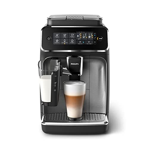 Philips 3200 Series Macchina Da Caffè Automatica - Wi-Fi Integrato, Montalatte LatteGo, 5 Bevande, Controllo Con App, Display Touch Intuitivo, Argento (EP3546/70)