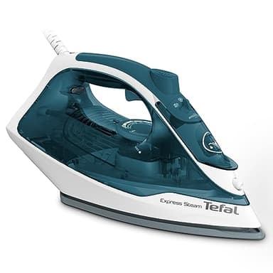 Tefal Express Steam, ferro da stiro a vapore, sistema anticalcare, 2400 Watt, funzione di arresto antigoccia, breve tempo di riscaldamento, ottimo risultato di stiratura, potente colpo di vapore da