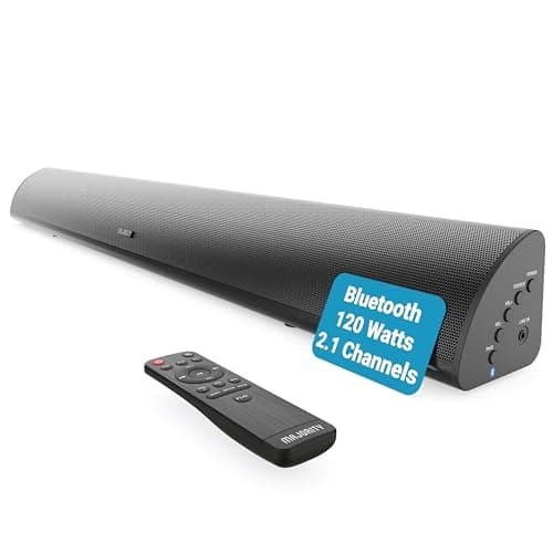Majority Barra Soundbar TV con Subwoofer Integrato | 2.1 Home Theater | 120W Cassa TV Sound Bar | Casse Bluetooth con Connessione RCA, ottica e AUX | Altoparlanti Montabile a Parete Snowdon