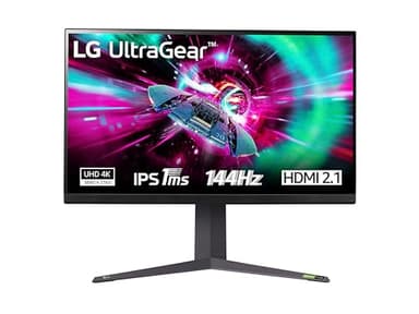 LG 32GR93U UltraGear Gaming Monitor 32" UltraHD 4K IPS HDR 400, 3840x2160, 1ms, G-Sync Compatible, AMD FreeSync Premium Pro 144Hz, HDMI 2.1 VRR, HDCP 2.2, Display Port 1.4, Flicker Safe, Nero
