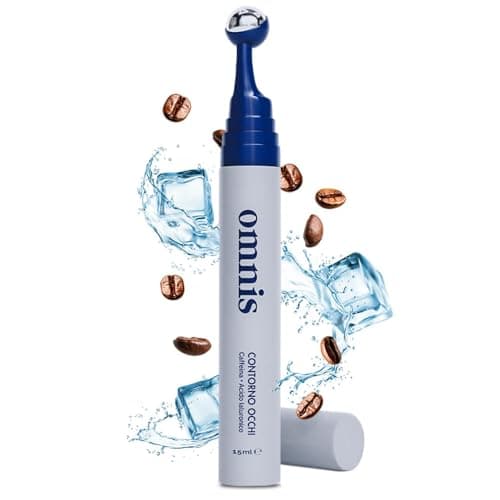 Contorno Occhi Uomo Omnis Uomo - Crema Anti Borse, Occhiaie e Rughe con Acido Ialuronico, Caffeina e Argilerine - Trattamento Sguardo Fresco e Riposato - 15ml