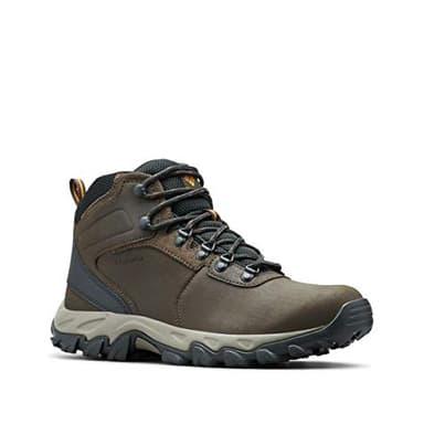 Columbia Newton Ridge Plus 2 WP, Scarponi da trekking ed escursionismo impermeabili a vita media Uomo, Cordovan/Squash 2023 , 44 EU