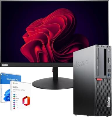 Lenovo Postazione ufficio completa Pc Desktop Intel Core i5-8400 Fino a 4.60 Ghz | Ram 16GB | SSD 512GB | Monitor 27" ThinkVision FullHD Wifi Win 11 OFFICE 2021 Professional Garanzia 36 Mesi
