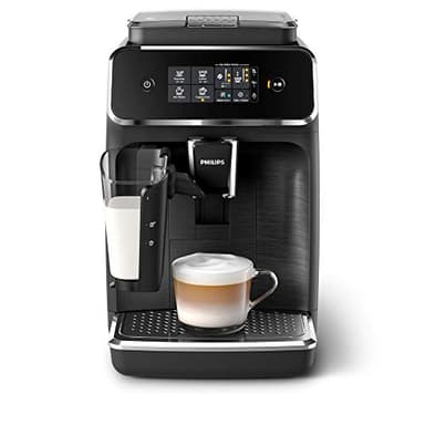 Philips EP2232/40 Serie 2200 Macchina da Caffè Automatica, 2 Bevande, con Macine in Ceramica e Sistema LatteGo, 230V, 50Hz, 1500W, Nero Opaco