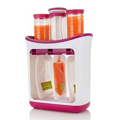 Cpippo Robot da Cucina,Omogeneizzatore per Bambini,10 Sacchetti di Cibo Complementari,Frullato, frappè, Verdure, tritacarne,4 Once/Sacchetto di Cibo complementare,18cm×22cm(Porpora)
