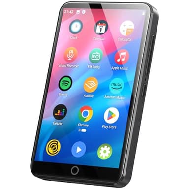 Lettore MP3 Spotify, MECHEN MP3 Player Bluetooth WLAN, Portatile Android MP4 con Video, Play Store, Deezer, Audible, Touch Screen da 4 pollici