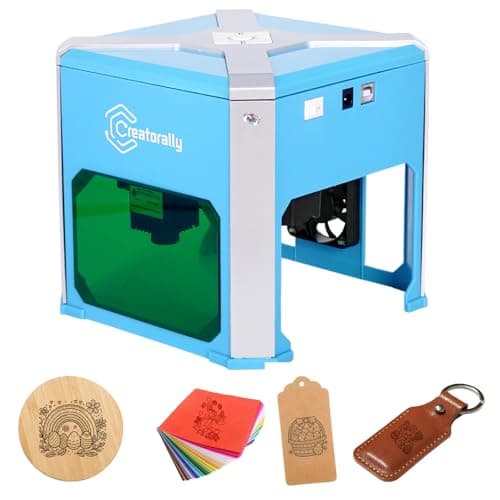 Creatorally K6 Mini Incisore Laser, Senza Installazione Richiesta, Tavolo Macchina per Incisione 3000mW, Facile Portatile Per Principianti Domestici Fai-da-te, con Lente Protettiva, Scatola Scarico