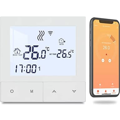 Termostato wifi programmabile per riscaldamento caldaia a gas,Tuya/smart life cronotermostato programmabile settimanale intelligente,Termostato ambiente compatibile con alxe Alimentazione a 230V