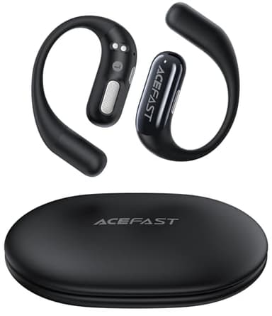 ACEFAST AceFit Air Cuffie Bluetooth, Auricolari Bluetooth 5.4 Sport Open Ear, Ultra Sottili, Quasi Invisibili, Vestibilità Comoda, IP54, Suono Potente, Chiamate Chiare, Controllo Touch (Nero)