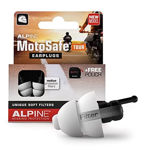 Alpine MotoSafe Tour - Tappi per Orecchie – Tappi da Gara ed Escursioni – Previeni i danni alle orecchie quando guidi la moto – Senti i rumori della strada – Comodi e riutilizzabili