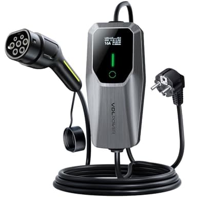 Colonnina Ricarica Auto Elettrica, 3.6KW 5M Cavo Ricarica Auto Elettrica Tipo 2, Wall Caricabatterie EV Box, 8-16A con Spina Schuko EU,Terminale di Ricarica Monofase IP65 (IEC 62196-2)