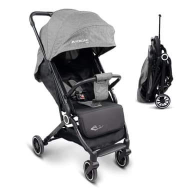 Mobiclinic® kids, Passeggino leggero, Ultra compatto, Trip, Imbracatura a 5 punti, Manubrio di trasporto, Cestino, 0-36 mesi, Completamente regolabile, Maniglione unico, Cuffia ribaltabile, Freni