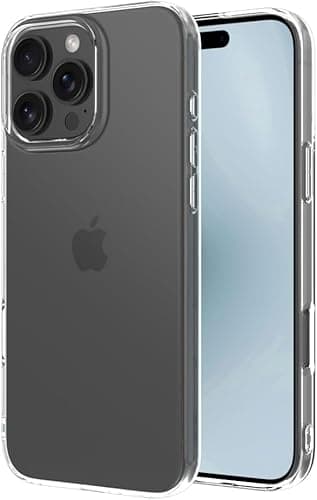 Captor Cover Trasparente per Apple iPhone 16 Pro, Custodia TPU in Silicone Flessibile Morbida e Sottile, Protezione con Bordo Rialzato per Schermo e Fotocamera (Bordi Rialzati)