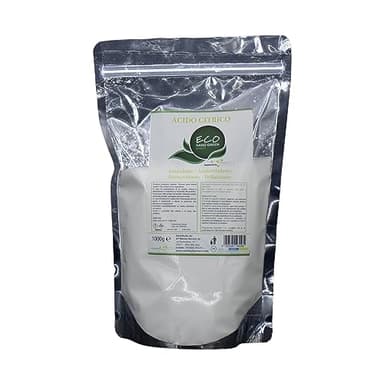 ECONANO GREEN PROJECT - Acido Citrico 1 kg per lavatrice per pulizia - Cura lavastoviglie decalcificante naturale - con campione gratuito di detersivo multiuso