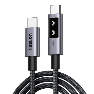 UGREEN Uno 100W Cavo USB C, Cable Type C in Nylon, Compatibile con MacBook iPad Air M2, ASUS, Acer, HP, iPhone 16/15 Plus Pro Max, Galaxy S24 Ultra S23 S22, Pixel 9/8. 1M