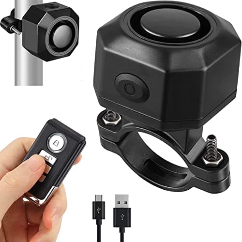 Rupse Allarme Antifurto per Bici con Telecomando,Allarme Bici Antifurto Per Moto Veicoli,Allarme Per Bicicletta,Impermeabile Allarme Antifurto Moto,Ricaricabile Batteria 110 dB Super Loud