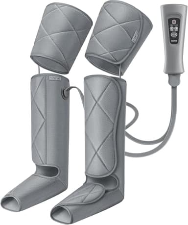 RENPHO Massaggiatore per Gambe, Compressione elettrica dell'aria per massaggio e rilassamento. 6 modalità e 4 intensità, è adatto per polpacci e cosce