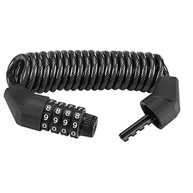 ROCKBROS Lucchetto Bici Casco a Combinazione 150 cm*4,6 mm 4 Cifre Portatile Lucchetti Cavo Antifurto per Casco da Moto, Casco da Bicicletta, Passeggini