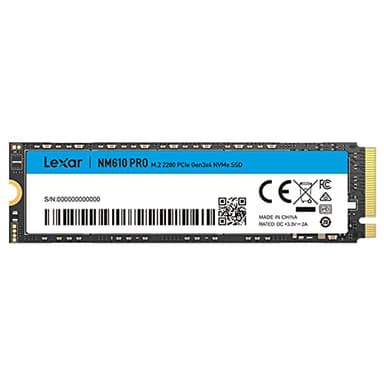 Lexar NM610PRO SSD 2TB, M.2 2280 PCIe Gen3x4 NVMe 1.4 SSD Interno, Fino a 3300MB/s in Lettura, 2600 MB/s in Scrittura,3D NAND Flash per Laptop, Computer Desktop, PC