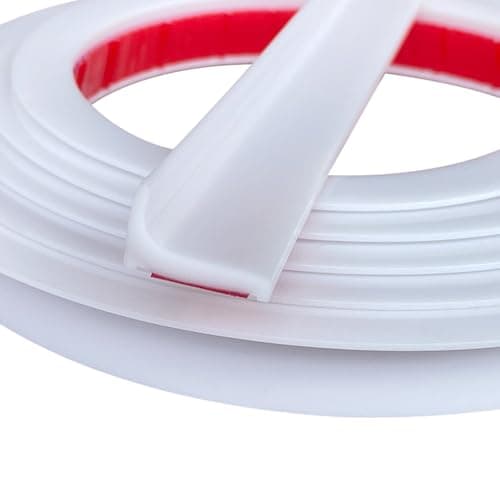 Guarnizioni Doccia 170cm Guarnizioni Vasca da Bagno Barriera Acqua Doccia Pieghevole Barriera Doccia Ferma Acqua per Box Doccia o Bordo Vasca lavello (Bianco, 1.7M)