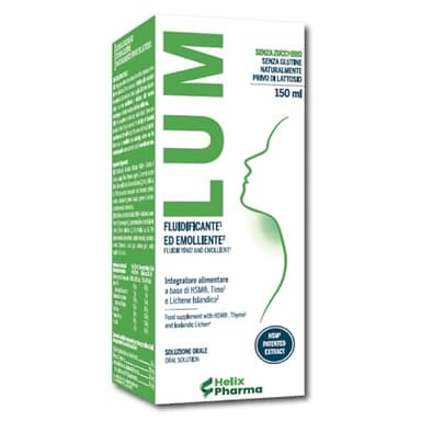 Sciroppo Tosse Secca Irritata Tosse Grassa Fluidificante Sciogli Catarro In Gola Per Adulti e Bambini Estratto di lumaca Timo Lichene Islandico HelixPharma Lum 150ml