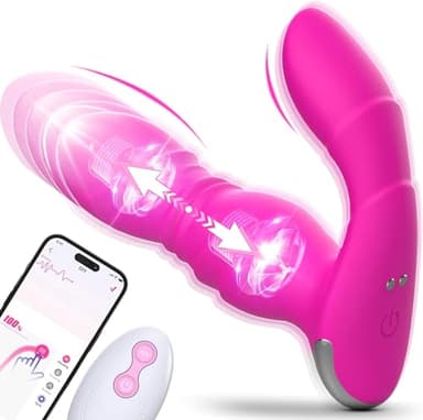 Vibratore Donna Sexytoysys Coppia, Modalità 9x9 Spinta e Vibrazioni Vibratoreper Donna Clotoride Punto G Professionale Piccolo Wireless Ovetto Vibrante Telecomando Sex Toys Sessuali Vibratoriper APP