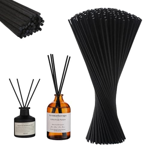 Hugwish 70 Pezzi Bastoncini Lunghi per diffusori 40 cm x 4mm, midollini per diffusori, Bastoncini per diffusore camomilla, Bastoncini in Fibra per diffusori, Bastoncini diffusori a Lamella