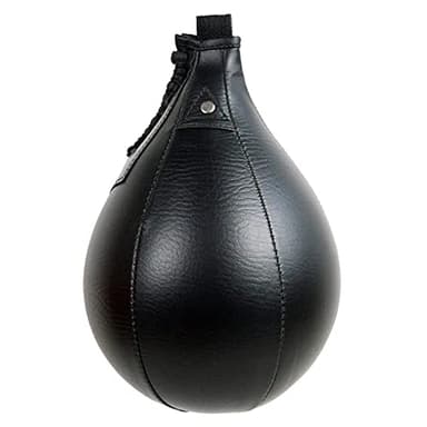 Faderr Speed Ball, palla di velocità in pelle PU e sacco da pugilato girevole, da appendere, palla da pugno girevole, per allenamento di pere, per palestra, combattimenti sportivi (nero)