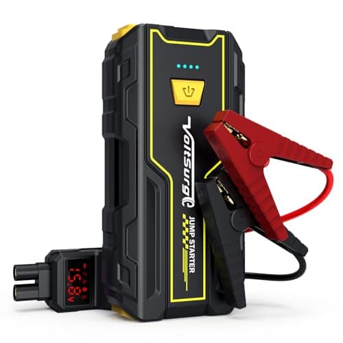 Avviatore Batteria Auto, 3000A Portatile Avviatore Emergenza per Auto, Booster Avviamento Auto Per Motori a Benzina Fino a 7.0L Ges o 5.5L Diesel 12V Avviatore di emergenza, Jump Starter, Torcia a LED