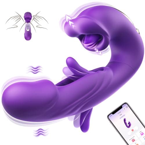 Vibratoreper donna professionale Sex toys, 3 in 1 vibratore Sexytoysys donna Battito Vuoto Vibratori Con 7 modalità, Controllo tramite APP Sexy toys Vibratoreper donna Grandi vibratore per donna