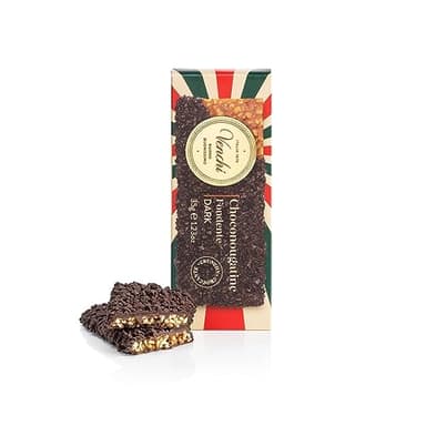 Venchi - Snack ChocoNougatine con "Nocciola Piemonte IGP" Caramellata, Cioccolato Fondente 60% e Granella Chocoviar 75%, 35 Gr, Senza Glutine, Vegano, Senza Coloranti e Senza Conservanti, Idea Merenda