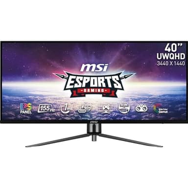 MSI MAG401QR Monitor gaming 40" UWQHD - Pannello IPS 3440 x 1440, 155 Hz / 1ms, VESA - DisplayPort 1.4a & HDMI 2.0 & Porta Type C, Nero