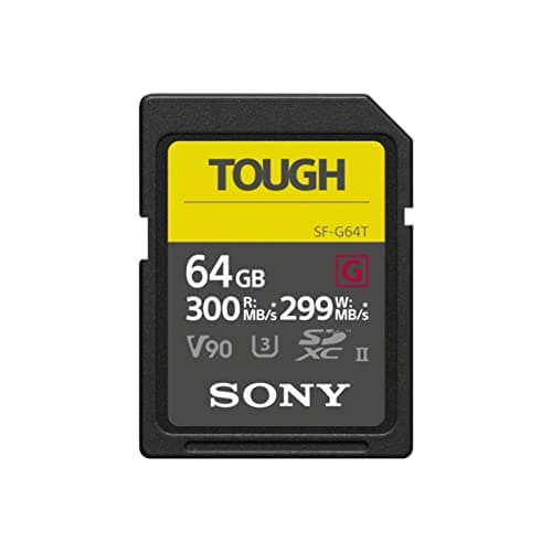 Sony Memoria SD-XC 64 GB Serie G Tough - Lettura 300 MB/s, Scrittura 299 MB/s, Resistente a Condizioni Estreme, SF64TG