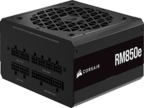 Corsair RM850e (2023) Alimentatore Completamente Modulare e Silenzioso - Compatibile con ATX 3.0 e PCIe 5.0 - 105°C Condensatori - Efficienza 80 PLUS Gold - Standby Moderno - Nero