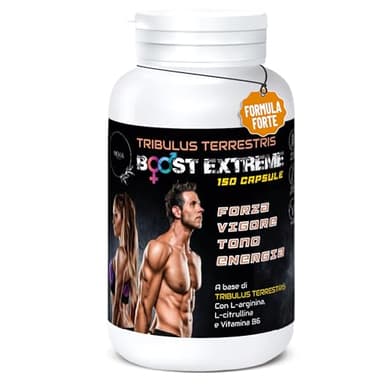 Mekià®Tribulus Terrestris testosterone per massa muscolare uomo alto dosaggio oltre 90% Saponine. 100% Naturale arricchito con arginina e citrullina migliorano le prestazioni uomo