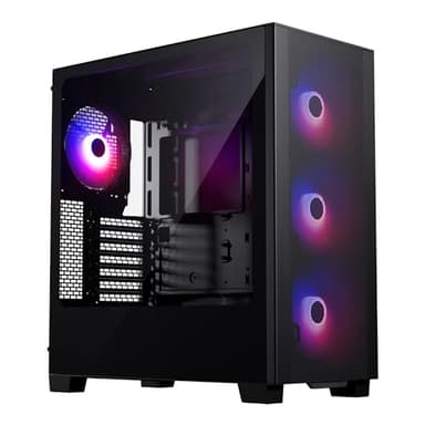 Phanteks XT Pro Ultra, gaming mid-tower, 4 x 140 DRGB incluse, mesh ad alte prestazioni di flusso d'aria, USB-C 3.2 Gen2, Nero