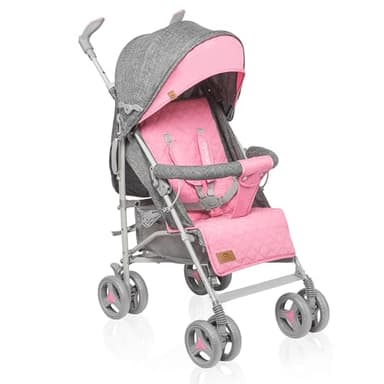 LIONELO Irma Passeggino Leggero e pieghevole per bambini da 6 mesi fino a 3 anni Compatto con schienale regolabile, Posizione sdraiata, Cinture 5punti, Coprigambe, Zanzariera Cappottina XXL