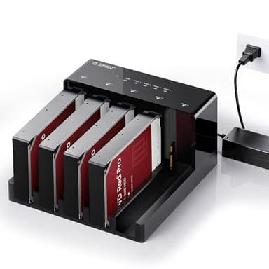ORICO USB 3.0 Hard Disk Docking Station con Funzione Clone Offline, 5-slot Case HDD SATA da 3,5 Pollici Espansione di Memoria Esterna fino a 90 TB Compatibile con Windows, Mac OS (6558US3-C)