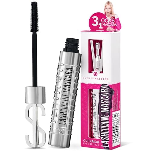 LASHCOCAINE OVERRICH MASCARA - NUOVA TECNOLOGIA 3LOOKS - Il mascara favorisce la crescita naturale delle ciglia - TRENDING BLACK Mascara di Svenja Walberg - WIPE-FAST - VEGAN - MADE IN GERMANY