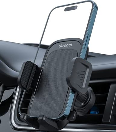 doenci Porta Cellulare Auto, Supporto Telefono con Gancio a Clip Aggiornato, Portacellulare Auto Universale per Smartphone da 4-7", 360 Gradi di Rotazione per iPhone/Xiaomi/Samsung/Huawei