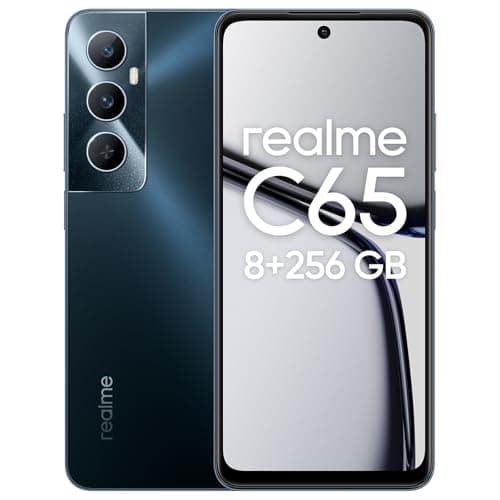 realme C65 Smartphone Android, 4G Telefono Cellulare, Schermo da 6,67'' per il comfort degli occhi, 16GB RAM dinamica, 256GB ROM, Fotocamera AI da 50 MP, G85 MediaTek Helio, Batteria da 5000 mAh, Nero