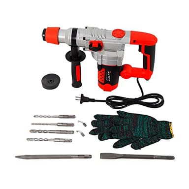 HarBin-Star Martello Perforatore Martello Demolitore 2200W Martello Demolitore 6J, 4 Funzioni, 6 Velocità Variabili 0-930giri/min, Trapano a Percussione di Smorzamento Delle Vibrazioni