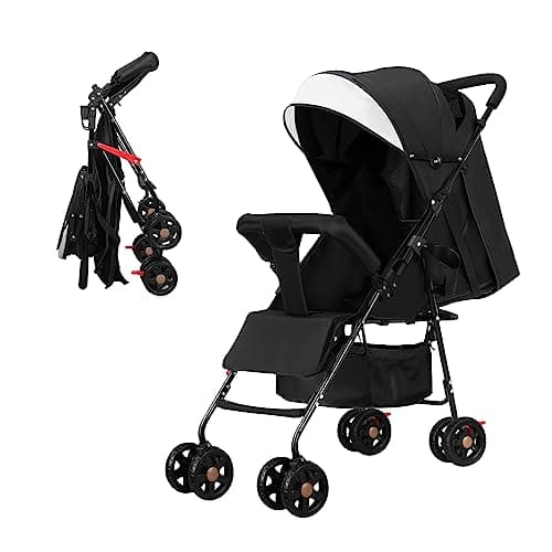 Vinteky passeggino per bambini 0-3 anni, 0-25 kg, Passeggino da Viaggio Leggero e Compatto, Reclinabile in 3 posizioni e Pieghevole, Cinture a 5punti