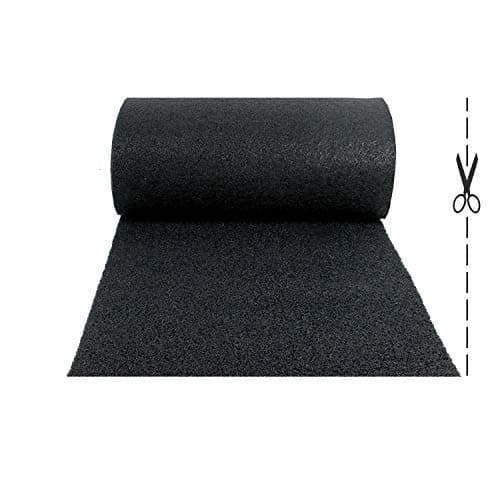 OLIVO.Shop | Twist zerbino ricciolo vinilico, Tappeto asciugapasso drenante Antiscivolo, zerbino Ingresso Esterno Gomma, Nero Varie Misure (100x200 cm)