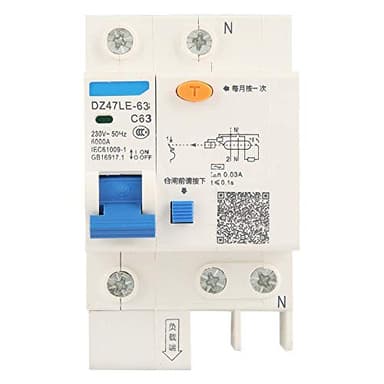 Mini interruttore differenziale restart salvavita riarmo automatico differenziale Interruttori automatici RCCB DZ47LE-32 1P + N 230V 63A per la decorazione domestica